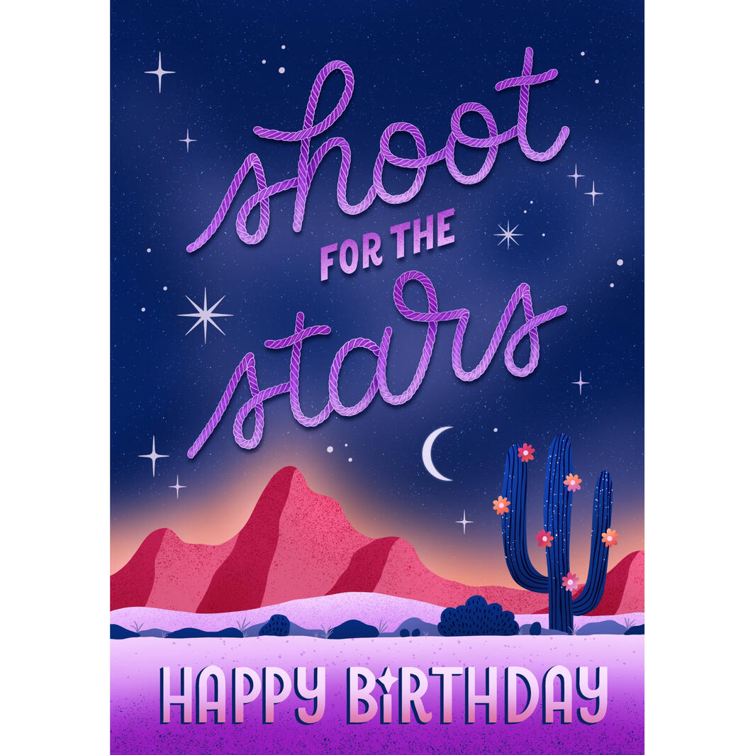 Landscape scene with a rope lettering style